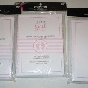 Baby Shower Invitations It's a Girl 30 Count with Envelopes